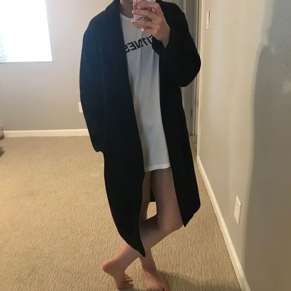 H&M Jackets & Blazers - [H&M] Black Long Coat Size 4